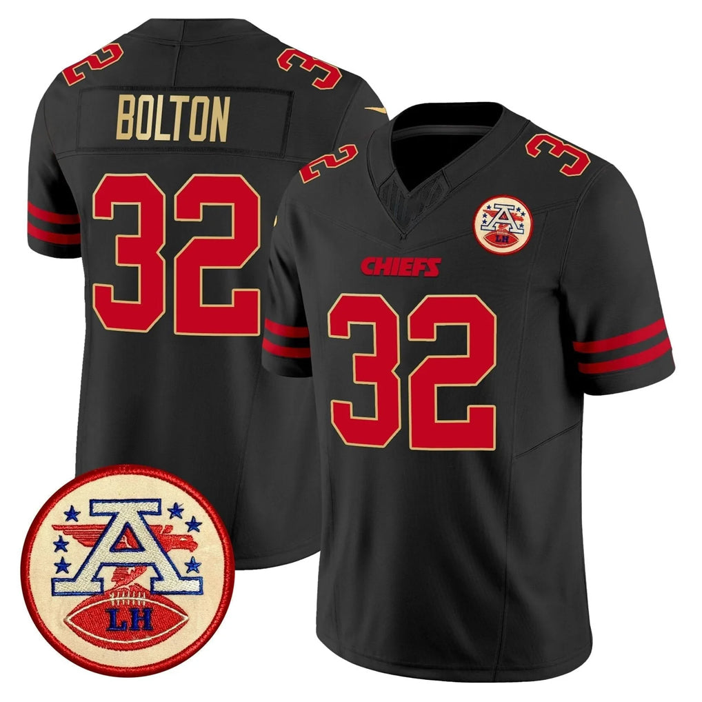 Johmsee KC.Chiefs #32 Nick Bolton Player Black Limited Vapor F.U.S.E. Home Game Stitched Jerseys