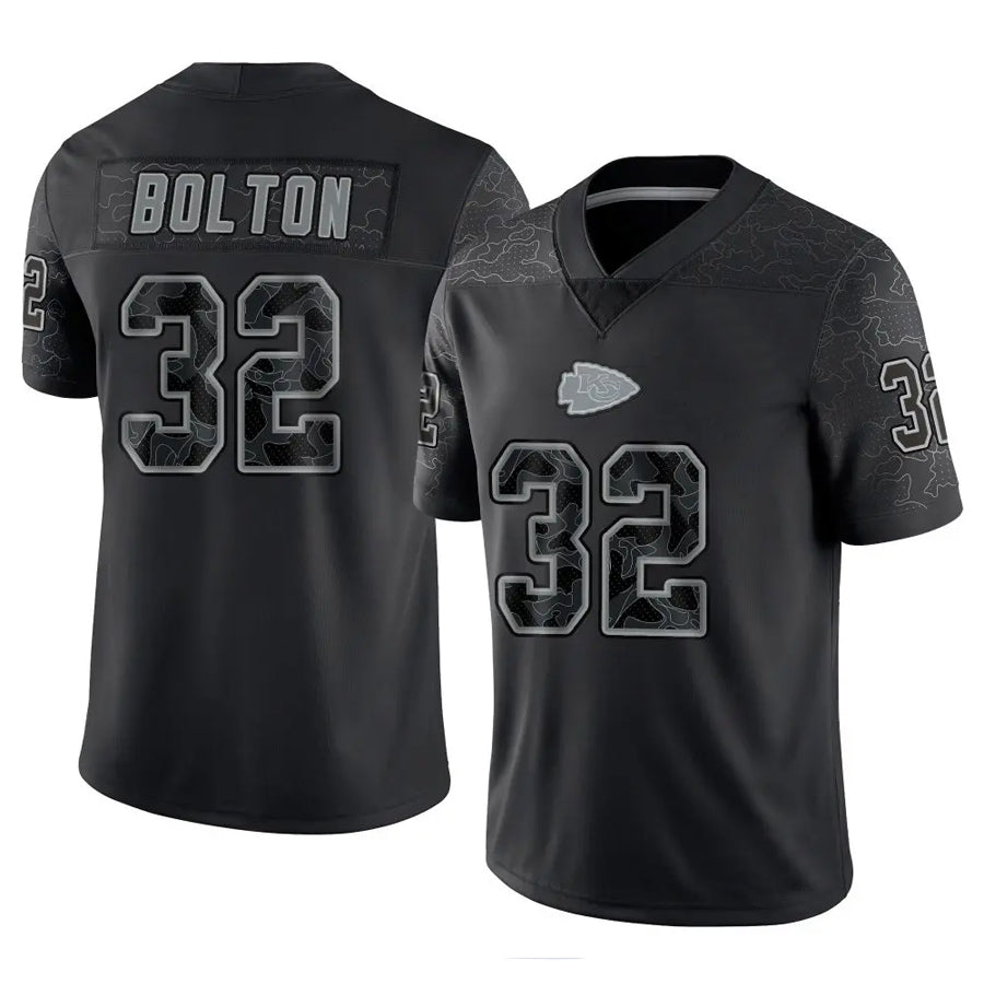 Johmsee KC.Chiefs #32 Nick Bolton Player Black RFLCTV Limited Stitched Jerseys