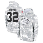 Johmsee KC.Chiefs #32 Nick Bolton Player Salute to Service Hoodies Stitched Jerseys