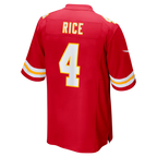 Johmsee KC.Chiefs #4 Chiefs Rashee Rice Red Game Stitched Jerseys