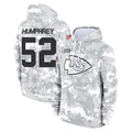 Johmsee KC.Chiefs #52 Creed Humphrey Player Arctic Camo Salute to Service Hoodies Limited Game Stitched Jerseys