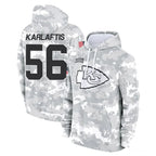 Johmsee KC.Chiefs #56 George Karlaftis Player Arctic Camo Salute to Service Hoodies Limited Game Stitched Jerseys