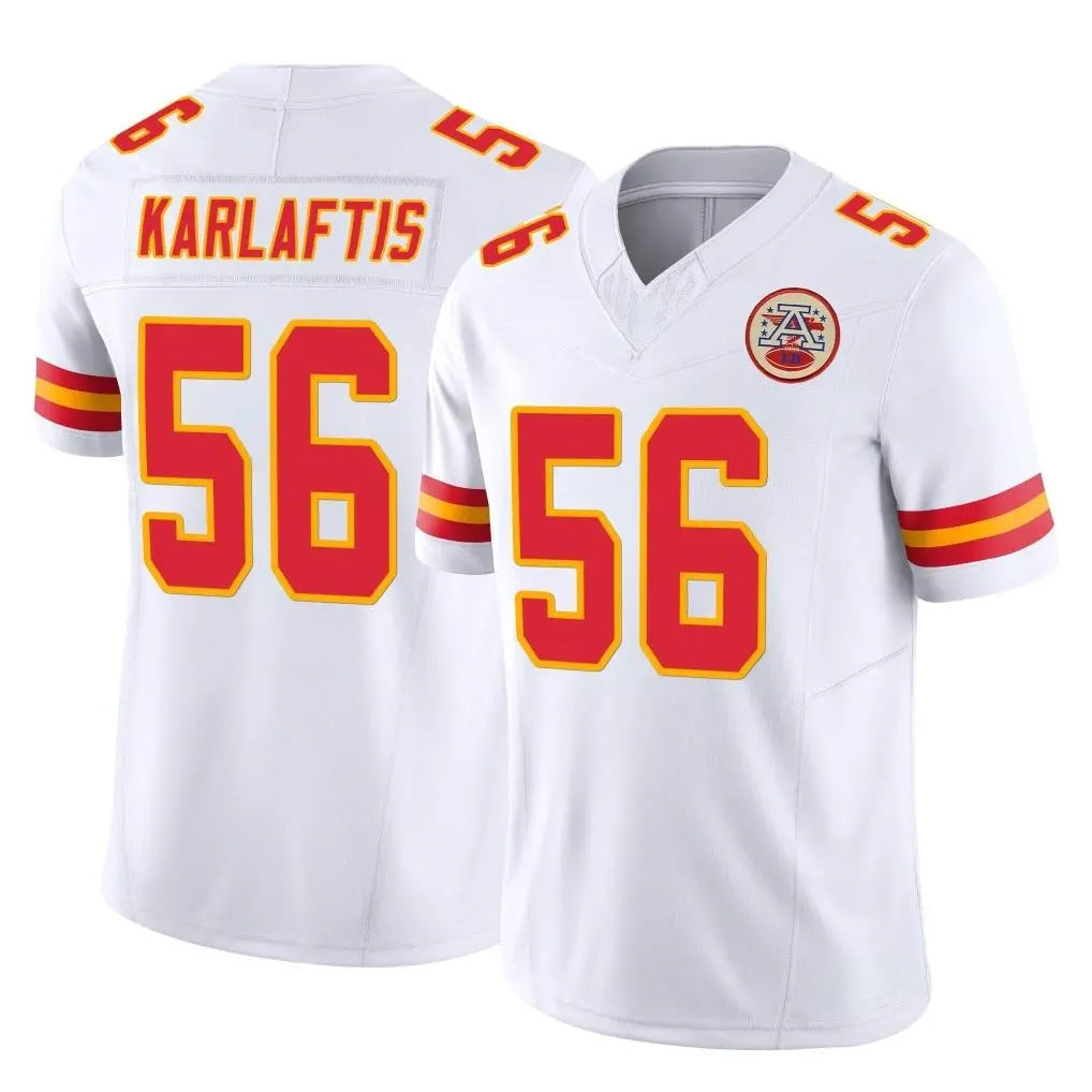 Johmsee KC.Chiefs #56 George Karlaftis Player White Limited Vapor F.U.S.E. Home Game Stitched Jerseys