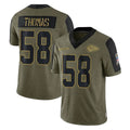 Johmsee KC.Chiefs #58 Derrick Thomas Player Olive Salute To Service Limited Game Stitched Jerseys
