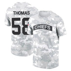 Johmsee KC.Chiefs #58 Derrick Thomas Player Salute to Service Hoodies & T-Shirts Stitched Jerseys