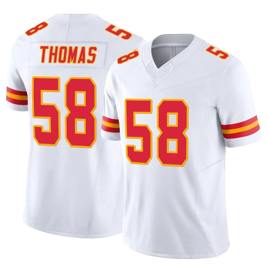 Johmsee KC.Chiefs #58 Derrick Thomas Player White Vapor F.U.S.E. Limited Stitched Jerseys