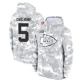 Johmsee KC.Chiefs #5 Mansoor Delane Player Arctic Camo Salute to Service Hoodies Limited Game Stitched Jerseys