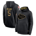 Johmsee KC.Chiefs #5 Mansoor Delane Player Black Salute to Service Hoodies Limited Game Stitched Jerseys