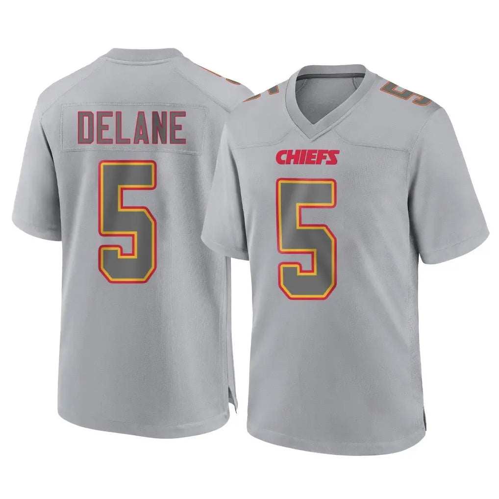 Johmsee KC.Chiefs #5 Mansoor Delane Player Gray Atmosphere Fashion Game Stitched Jerseys