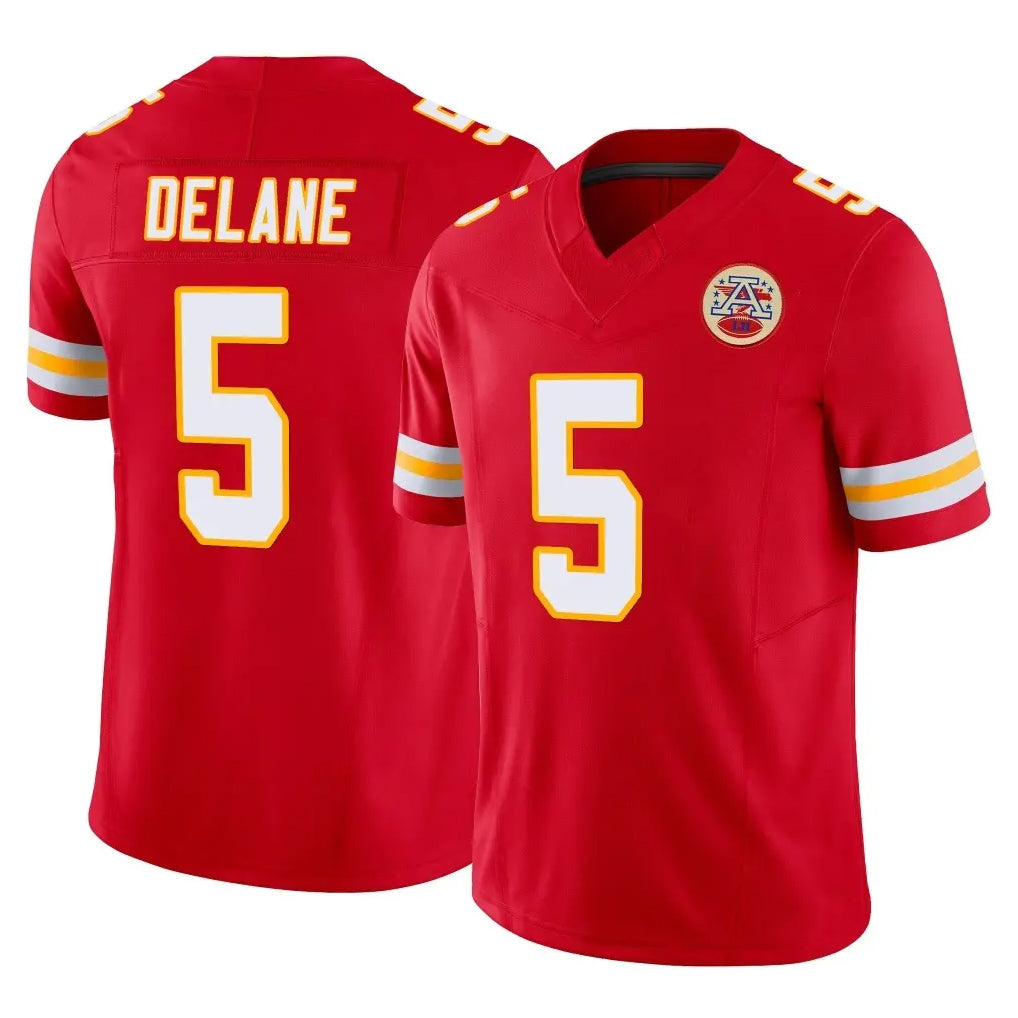 Johmsee KC.Chiefs #5 Mansoor Delane Player Red Limited Vapor F.U.S.E. Home Game Stitched Jerseys