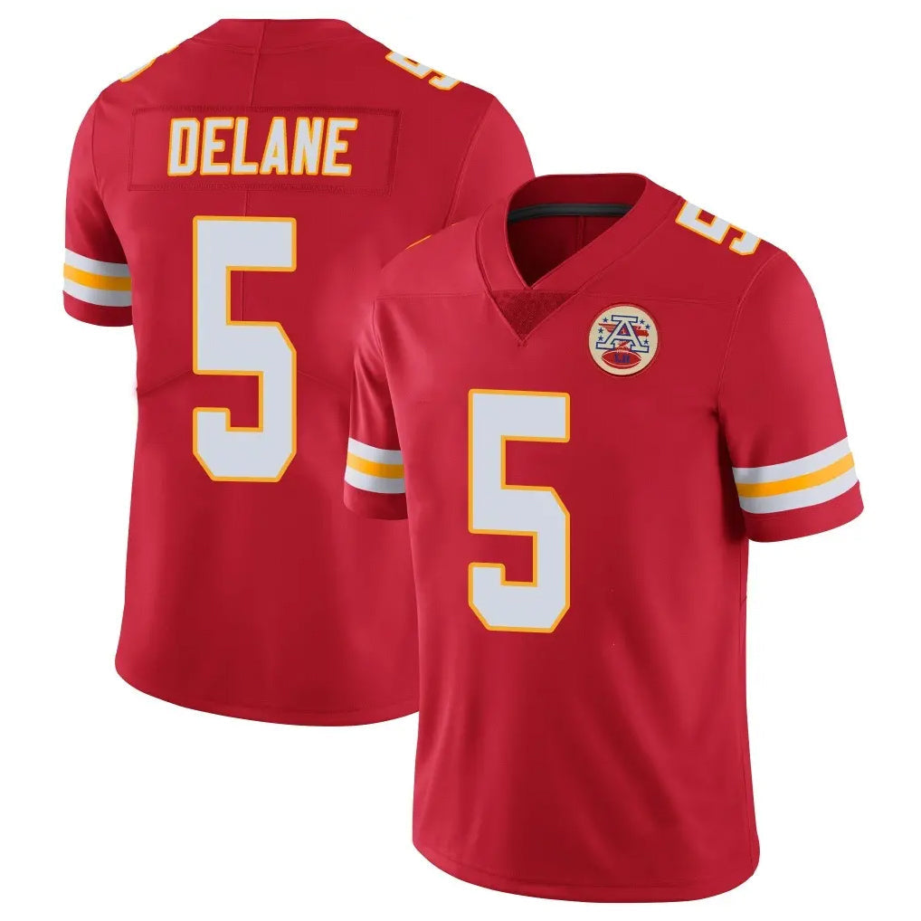 Johmsee KC.Chiefs #5 Mansoor Delane Player Red Limited Vapor Untouchable Home Game Stitched Jerseys