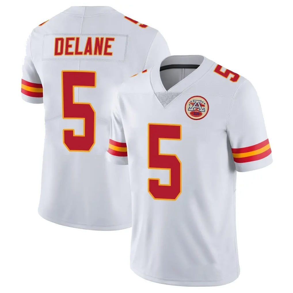 Johmsee KC.Chiefs #5 Mansoor Delane Player White Limited Vapor Untouchable Home Game Stitched Jerseys