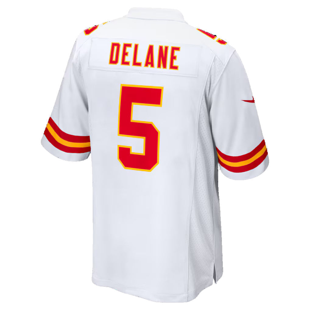 Johmsee KC.Chiefs #5 Mansoor Delane White Game Stitched Jerseys