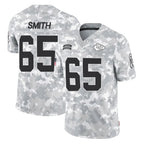 Johmsee KC.Chiefs #65 Trey Smith Player Arctic Camo Salute To Service Limited Game Stitched Jerseys