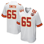 Johmsee KC.Chiefs #65 Trey Smith Player White Home Game Stitched Jerseys