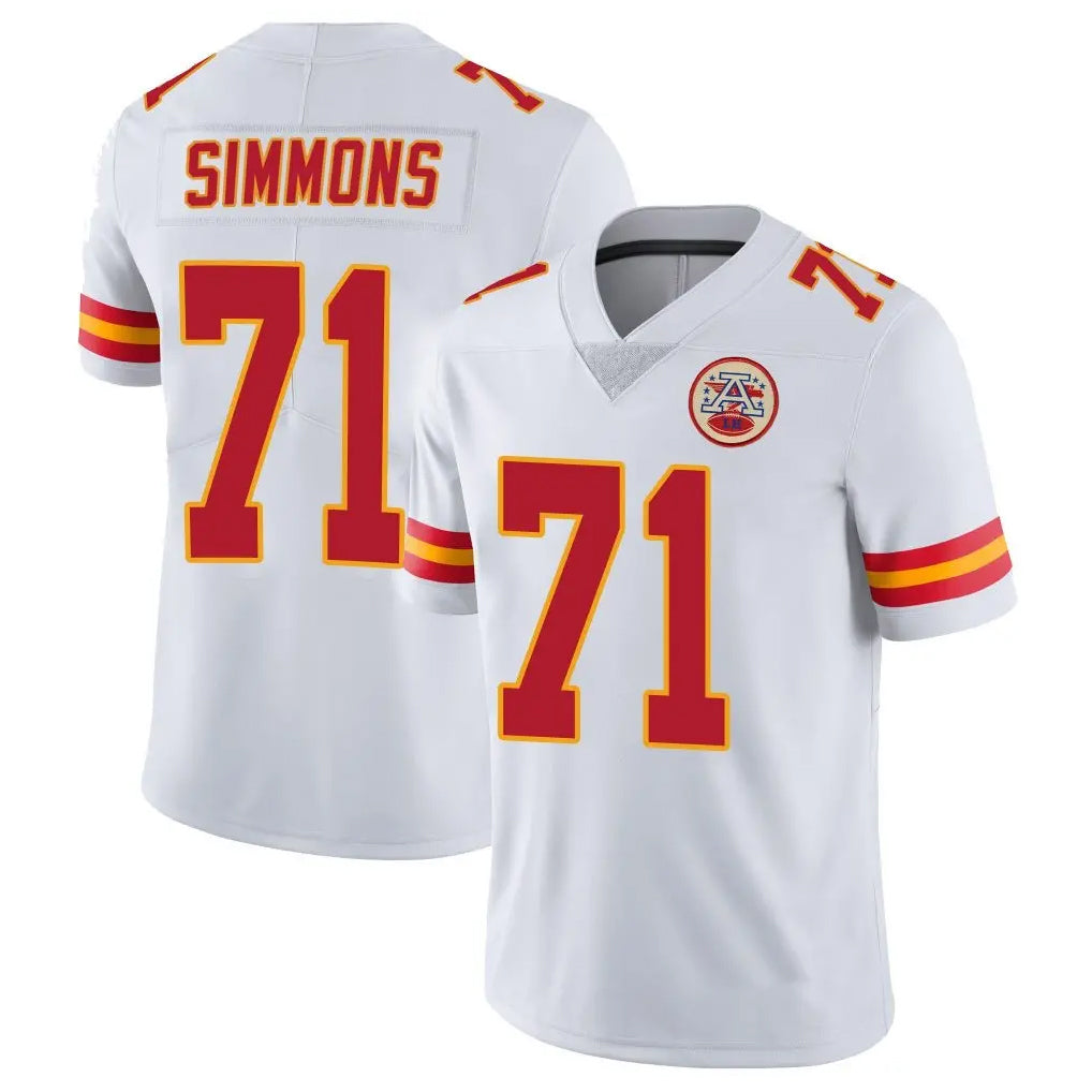 Johmsee KC.Chiefs #71 Josh Simmons Player White Limited Vapor Untouchable Home Game Stitched Jerseys