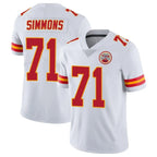 Johmsee KC.Chiefs #71 Josh Simmons Player White Limited Vapor Untouchable Home Game Stitched Jerseys