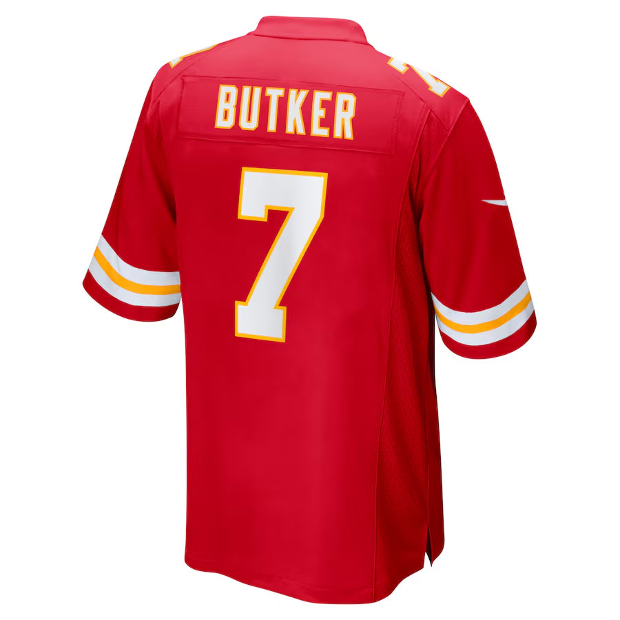 Johmsee KC.Chiefs #7 Harrison Butker Player Red Home Game Stitched Jerseys