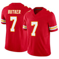 Johmsee KC.Chiefs #7 Harrison Butker Player Red Vapor F.U.S.E. Limited Stitched Jerseys
