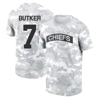 Johmsee KC.Chiefs #7 Harrison Butker Player Salute to Service Hoodies & T-Shirts Stitched Jerseys