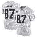 Johmsee KC.Chiefs #87 Travis Kelce Player Arctic Camo Salute to Service Limited Stitched Jerseys