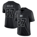 Johmsee KC.Chiefs #87 Travis Kelce Player Black RFLCTV Limited Stitched Jerseys