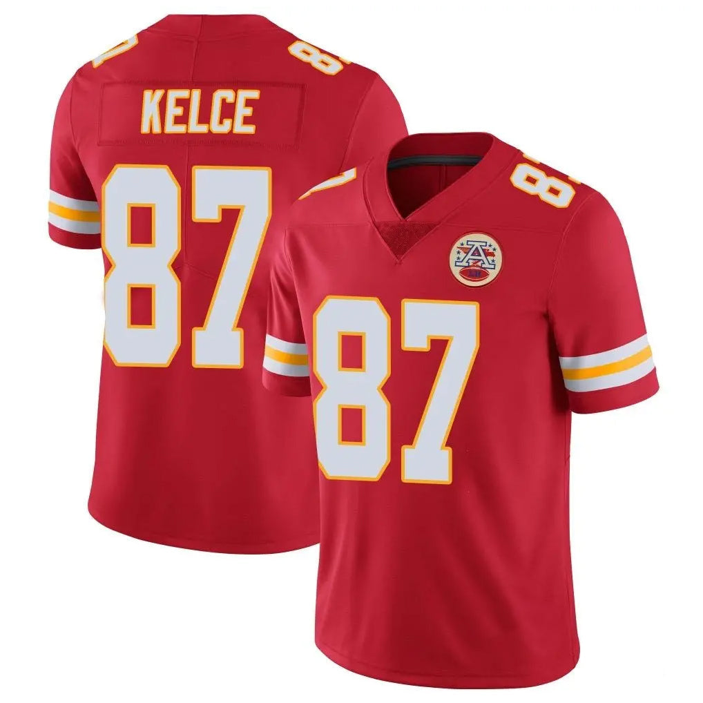 Johmsee KC.Chiefs #87 Travis Kelce Player Red Limited Vapor Untouchable Home Game Stitched Jerseys