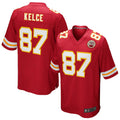 Johmsee KC.Chiefs #87 Travis Kelce Player Red Team Color Game Stitched Jerseys