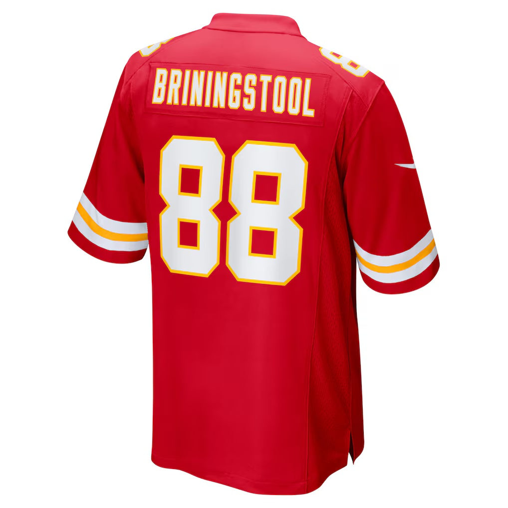 KC.Chiefs #88 Jake Briningstool Red Team Game Stitched American Football Jerseys