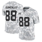 Johmsee KC.Chiefs #88 Tony Gonzalez Player Arctic Camo Salute To Service Limited Game Stitched Jerseys