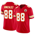 Johmsee KC.Chiefs #88 Tony Gonzalez Player Red Limited Vapor F.U.S.E. Home Game Stitched Jerseys