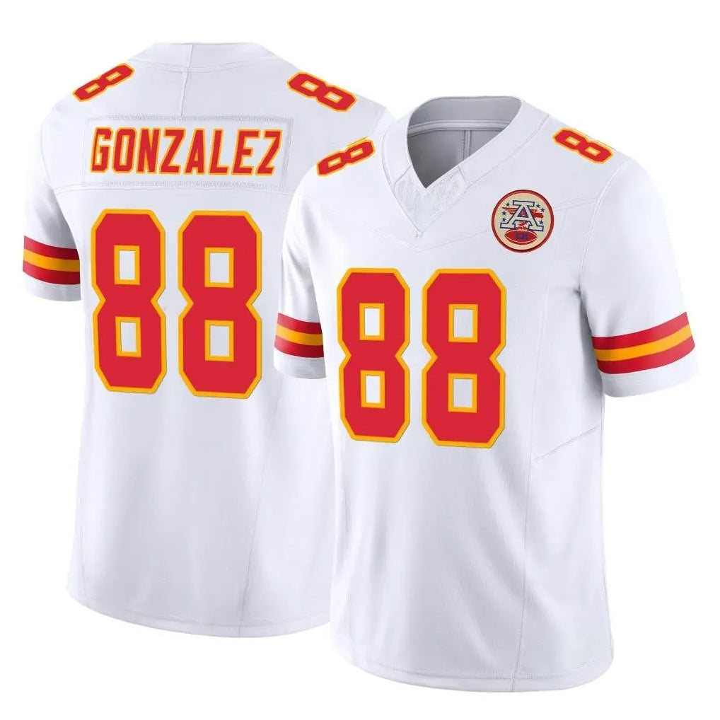 Johmsee KC.Chiefs #88 Tony Gonzalez Player White Limited Vapor F.U.S.E. Home Game Stitched Jerseys