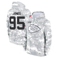 Johmsee KC.Chiefs #95 Chris Jones Player Arctic Camo Salute to Service Hoodies Stitched Jerseys
