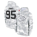 Johmsee KC.Chiefs #95 Chris Jones Player Arctic Camo Salute to Service Hoodies Limited Game Stitched Jerseys