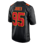 Johmsee KC.Chiefs #95 Chris Jones Player Black Fashion Game Stitched Jerseys