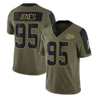 Johmsee KC.Chiefs #95 Chris Jones Player Olive Salute To Service Limited Game Stitched Jerseys