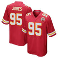 Johmsee KC.Chiefs #95 Chris Jones Player Red Home Game Stitched Jerseys