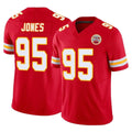 Johmsee KC.Chiefs #95 Chris Jones Player Red Limited Vapor F.U.S.E. Home Game Stitched Jerseys