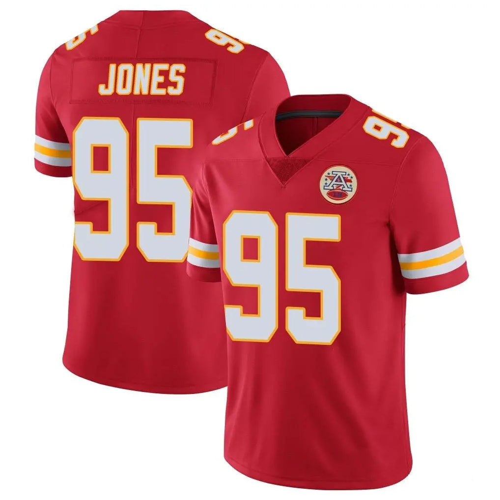 Johmsee KC.Chiefs #95 Chris Jones Player Red Limited Vapor Untouchable Home Game Stitched Jerseys