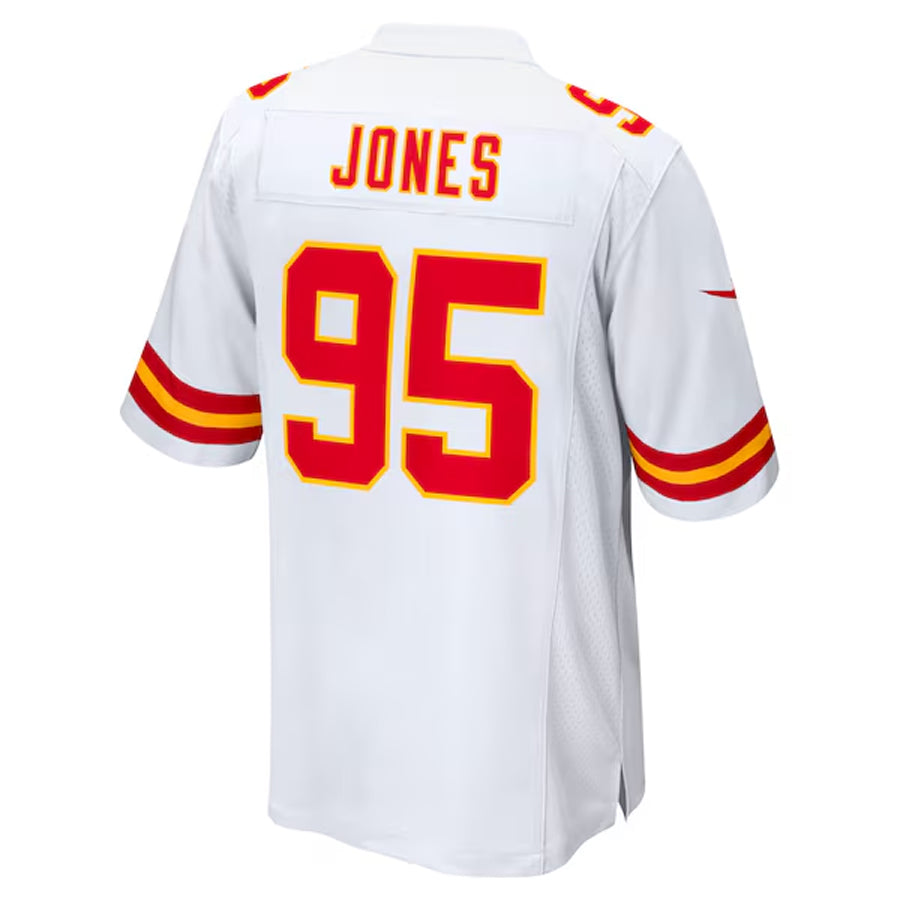 Johmsee KC.Chiefs #95 Chris Jones Player White Home Game Stitched Jerseys