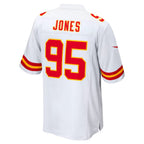 Johmsee KC.Chiefs #95 Chris Jones Player White Home Game Stitched Jerseys