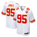 Johmsee KC.Chiefs #95 Chris Jones Player White Home Game Stitched Jersey