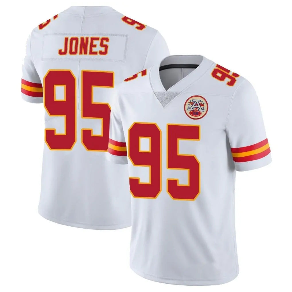 Johmsee KC.Chiefs #95 Chris Jones Player White Limited Vapor Untouchable Home Game Stitched Jerseys