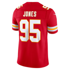 Johmsee KC.Chiefs #95 Chris Jones Red Team Vapor F.U.S.E. Stitched Limited Jerseys