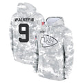 Johmsee KC.Chiefs #9 Kenneth Walker III Player Arctic Camo Salute to Service Hoodies Limited Game Stitched Jerseys