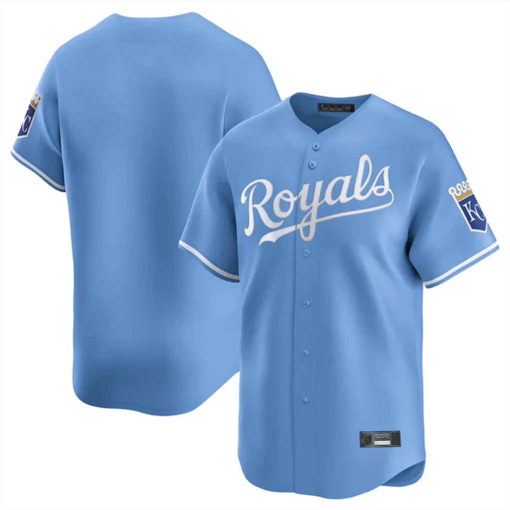 Johmsee KC.Royals Light Blue Alt Limited Home Blank Player Stitched Jerseys