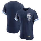 Johmsee KC.Royals Navy City Connect Limited Elite Home Blank Player Stitched Jerseys