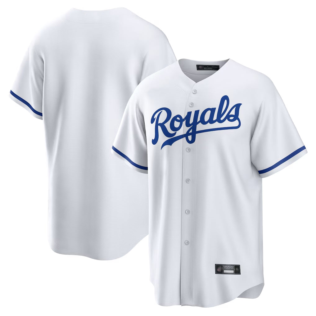 Johmsee KC.Royals Player White Home Game Blank Player Stitched Jerseys