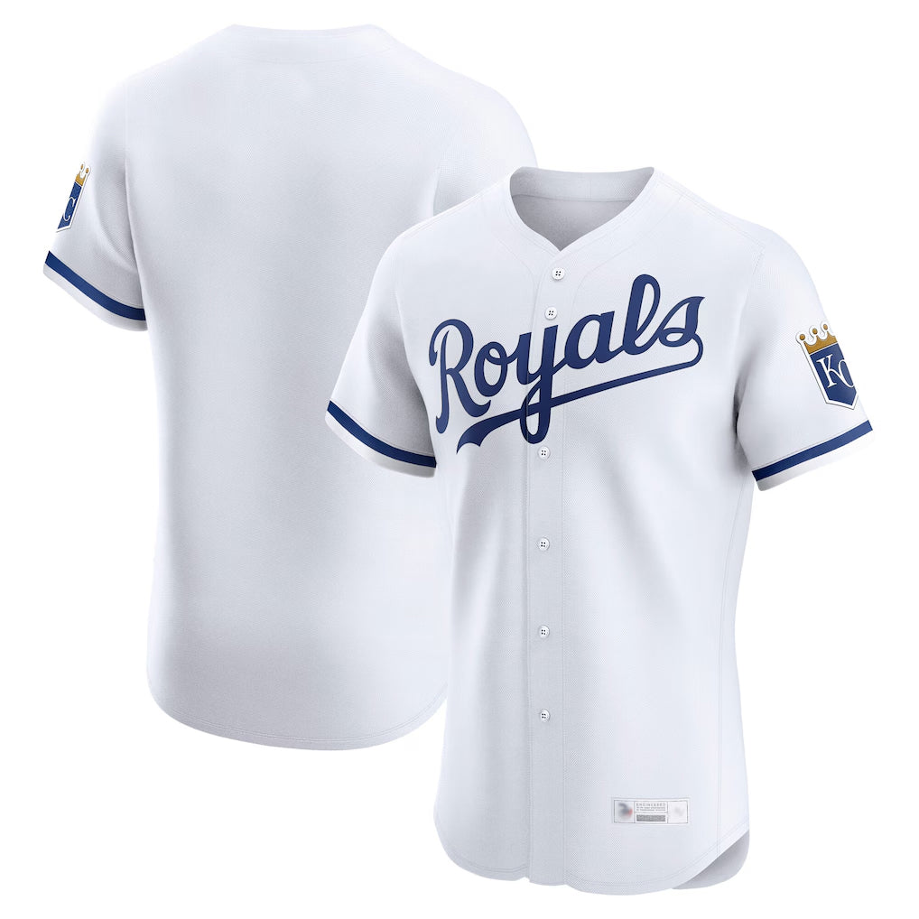 Johmsee KC.Royals White Alt Limited Elite Home Blank Player Stitched Jerseys