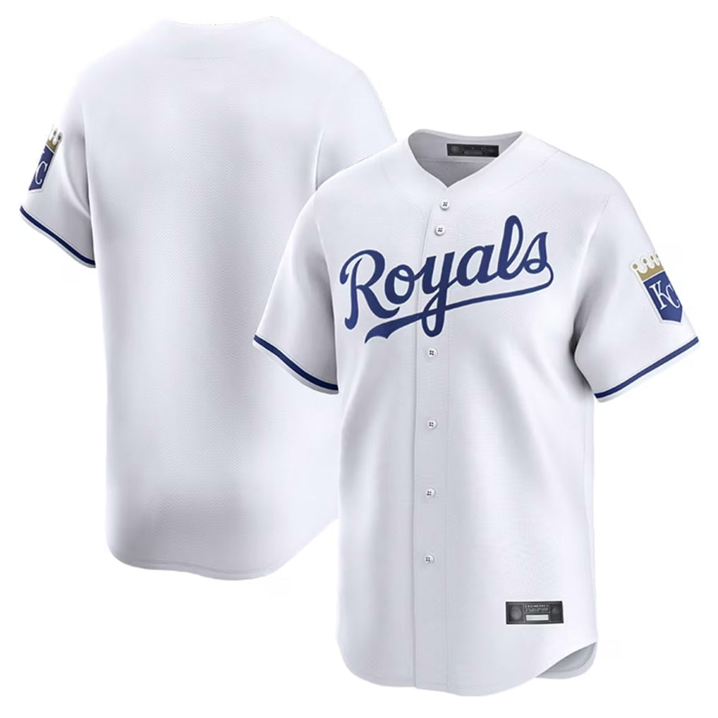 Johmsee KC.Royals White Alt Limited Home Blank Player Stitched Jerseys